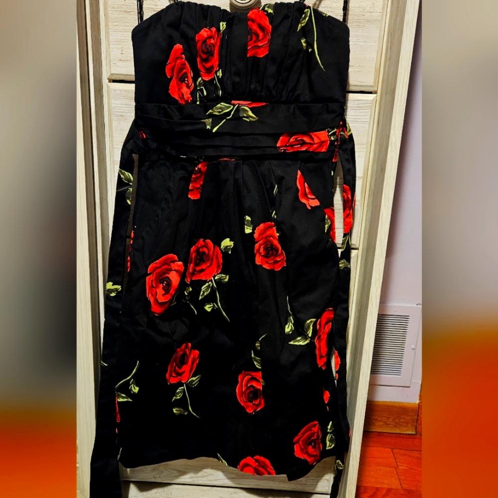 2/$20 Bold Black and Red Strapless with POCKETS